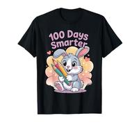 Cute Bunny 100 Days Smarter Bunny School Celebration Camiseta