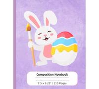 Cute Bunny Composition Book: 7.5 x 9.25 Lined Composition Book with 110 Pages - Ideal for Classroom Notes, Handwriting Practice, and Daily Use