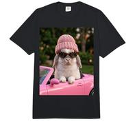 Cute Bunny Driving Pink Convertible Y2K Aesthetic Rabbit Comfort Colors Adult Heavyweight T-Shirt