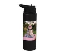 Cute Bunny Driving Pink Convertible Y2K Aesthetic Rabbit Stainless Steel Insulated Water Bottle