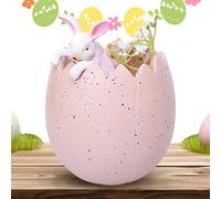 Cute Bunny Easter Eggs, Tiny Bunny in Egg Figurine for Easter, 4.7inch Easter Home Figurine, Animal Figurine Art for Desk, Lawn, Patio, Yard, Garden Decor, Easter Tabletop Decoration