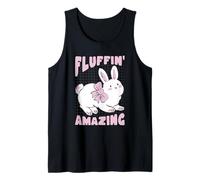 Cute Bunny Fluffin' Amazing Graphic Pascua Primavera Camiseta sin Mangas