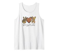 Cute Bunny For Women with Sunflower Mom Peace Love Easter Camiseta sin Mangas