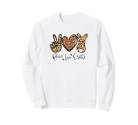 Cute Bunny For Women with Sunflower Mom Peace Love Easter Sudadera