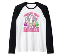Cute Bunny Gnomes Couple For GNOME Lover and Easter Day Camiseta Manga Raglan