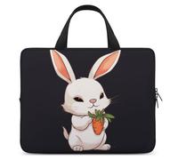 Cute Bunny Holding - Funda para portátil ultrafina, ligera e impermeable de 13 pulgadas, material de neopreno duradero, bolsa protectora portátil con correa de mano