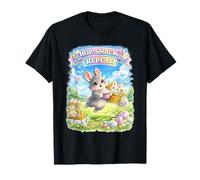 Cute Bunny Hops Snack Repeat Pastel Spring Huevos Decorativos Camiseta