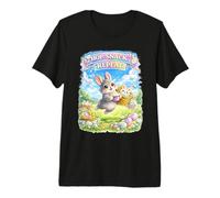 Cute Bunny Hops Snack Repeat Pastel Spring Huevos Decorativos Camiseta Premium