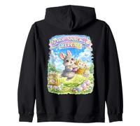 Cute Bunny Hops Snack Repeat Pastel Spring Huevos Decorativos Sudadera con Capucha