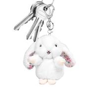 Cute Bunny Keychain, Plush Animal Pendant, 10cm Soft Stuffed Toy, Sturdy Anti-Lost Bag Charm, Backpack Wallet Purse Accessory, Travel Daily Decoration for Men Women Kids, Cute Mini Plush Key Ring Gift
