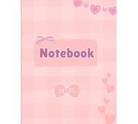 Cute Bunny Notebook for Girls: Pink Gingham Kawaii Journal | Aesthetic Lined Notebook for School, Writing & Daily Notes | Pretty Pastel Diary for Teens & Kids | 110 Ruled Pages