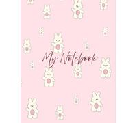 Cute Bunny Pattern Pink "My Notebook" (80 pages Unruled)