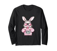 Cute Bunny Rabbit with Bubblegum Heart Sunglasses Manga Larga