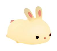 Cute Bunny Silicone Lamp, Rechargeable, Touch Sensor Control For Use, Soft Ambient Glow With Warm Light, Decorative Night Stand Lamp, Perfect Nursery Desktop Daily Use