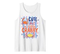 Cute But A Little Crabby Funny Sassy Crab Summer Camiseta sin Mangas
