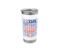 Cute But A Little Crabby Funny Sassy Crab Summer Vaso térmico de acero inoxidable de doble pared
