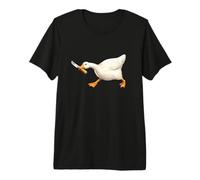 Cute but Dangerous Duck with Knife Funny Silly Duck Meme Camiseta Premium