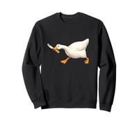 Cute but Dangerous Duck with Knife Funny Silly Duck Meme Sudadera