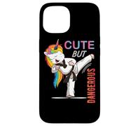Cute But Dangerous Karate Taekwondo Girl Funny Martial Art Carcasa para iPhone 15