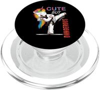 Cute But Dangerous Karate Taekwondo Girl Funny Martial Art PopSockets PopGrip para MagSafe