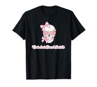 Cute but Dead Inside Coquette Skull Pink Bow Pastel Camiseta