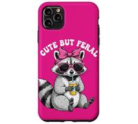 Cute But Feral Funny Cute Racoon With Sunglasses Racoon Carcasa para iPhone 11 Pro Max