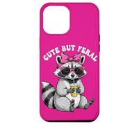 Cute But Feral Funny Cute Racoon With Sunglasses Racoon Carcasa para iPhone 12 Pro Max