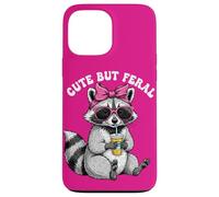 Cute But Feral Funny Cute Racoon With Sunglasses Racoon Carcasa para iPhone 13 Pro Max