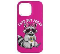Cute But Feral Funny Cute Racoon With Sunglasses Racoon Carcasa para iPhone 14 Pro Max