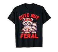 Cute But Feral Funny Raccoon Sunglasses Boys Kids Camiseta