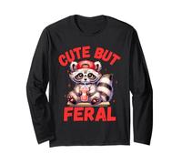 Cute But Feral Funny Raccoon Sunglasses Boys Kids Manga Larga