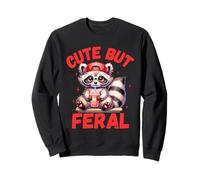 Cute But Feral Funny Raccoon Sunglasses Boys Kids Sudadera