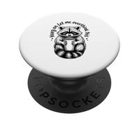 Cute But Feral Raccoon Vintage Sunglasses Funny Wildlife PopSockets PopGrip Adhesivo