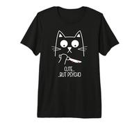 Cute But Psycho Funny Knife Killer Cat T-Shirt Gift Camiseta Premium