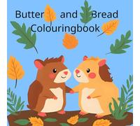 Cute butter and bread two boy guinea pigs colouring book