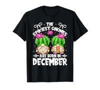 Cute Cactus Birthday Gnomes For Mom Who Are Born In December Camiseta