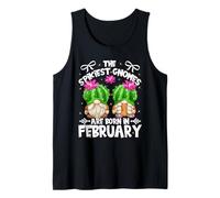 Cute Cactus Birthday Gnomes For Women Who Born In February Camiseta sin Mangas