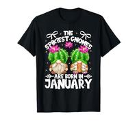 Cute Cactus Birthday Gnomes For Women Who Born In January Camiseta