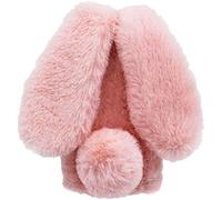 Cute Caja del teléfono de conejo Case para Xiaomi Redmi A2 Glitter Gems Plush Fluffy Rabbit Ears Lovely Bunny Funda Conejo Esponjosa Casepara Soft Fashion Warm Fur Funda Prueba Golpes Carcasa,Rosado