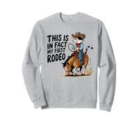 Cute Calico Cat Cowboy Horse Este Es De Hecho Mi Primer Rodeo Sudadera
