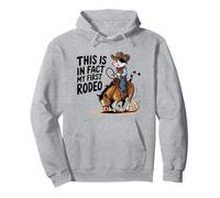 Cute Calico Cat Cowboy Horse Este Es De Hecho Mi Primer Rodeo Sudadera con Capucha