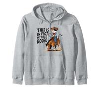 Cute Calico Cat Cowboy Horse Este Es De Hecho Mi Primer Rodeo Sudadera con Capucha