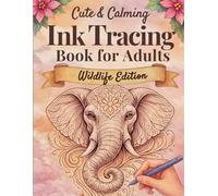 Cute & Calming Ink Tracing Book for Adults - Wildlife Edition: Trace the White Lines with a Black Pen to Reveal Gentle Animal Scenes