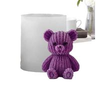 Cute Candle Molds - Bear Shape DIY Wax Making Mold, Easy Release Silicone Craft Mold for Candle Making, Home Decor, DIY Art Projects, Perfect for Birthday, Gift, Holiday Party Favor, Stocking Stuffers
