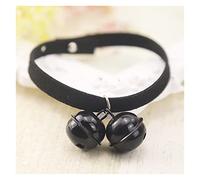 Cute Candy Color Cats Collar Handmade Pet Dog Collar Puppy Kitten Teddy Chihuahua Neck Strap Pet Supplies (Black Medium)