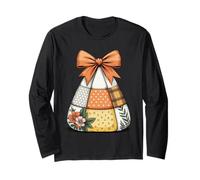 Cute Candy Corn Halloween Candy Fall Funny Family Costume Manga Larga