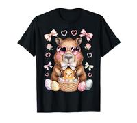 Cute Capybara Art Pastel Acuarela Coqueta Pascua Niños Arte Camiseta