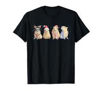 Cute Capybara Christmas Santa Funny Capybara Xmas Hombres Niños Camiseta