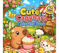 Cute Capybara Coloring Book: Adorable Kawaii Capybaras & Friends: 40 Cozy Coloring Pages for Kids and Capybara Lovers