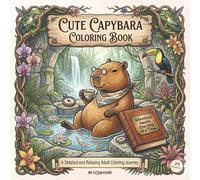 Cute Capybara Coloring Book: Cute and Kawaii Animal Designs for Mindfulness | Relaxing Stress Relief for Teens and Adults